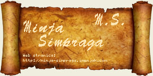 Minja Šimpraga vizit kartica